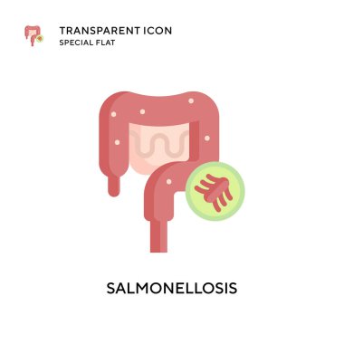 Salmonellosis vector icon. Flat style illustration. EPS 10 vector. clipart