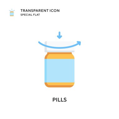 İlaç vektör ikonu. Düz çizim. EPS 10 vektörü.