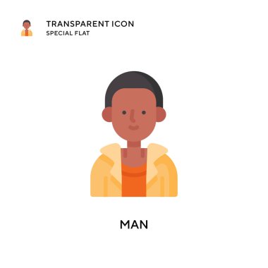 İnsan vektör simgesi. Düz çizim. EPS 10 vektörü.