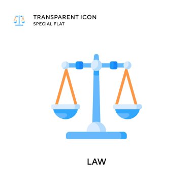 Hukuk vektör simgesi. Düz çizim. EPS 10 vektörü.