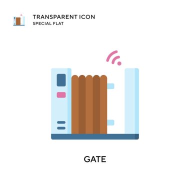 Geçit vektör simgesi. Düz çizim. EPS 10 vektörü.