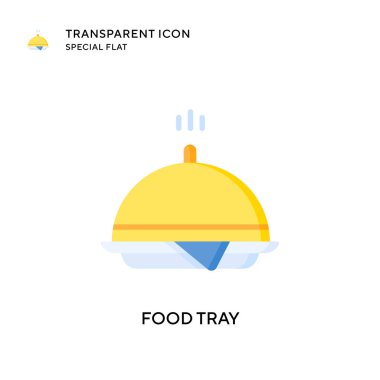 Yemek tepsisi vektör simgesi. Düz çizim. EPS 10 vektörü.