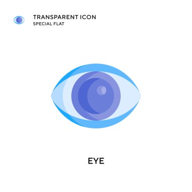 Göz vektör simgesi. Düz çizim. EPS 10 vektörü.