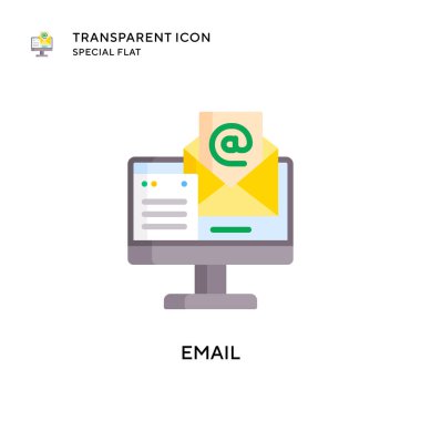 E- posta vektör simgesi. Düz çizim. EPS 10 vektörü.