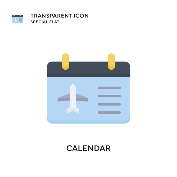 Calendar Vector Icon Flat Style Illustration Eps Vector — Stock Vector