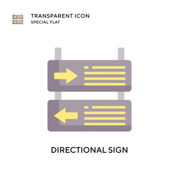 Icono Vector Signo Direccional Ilustración Estilo Plano Eps Vector — Vector de stock