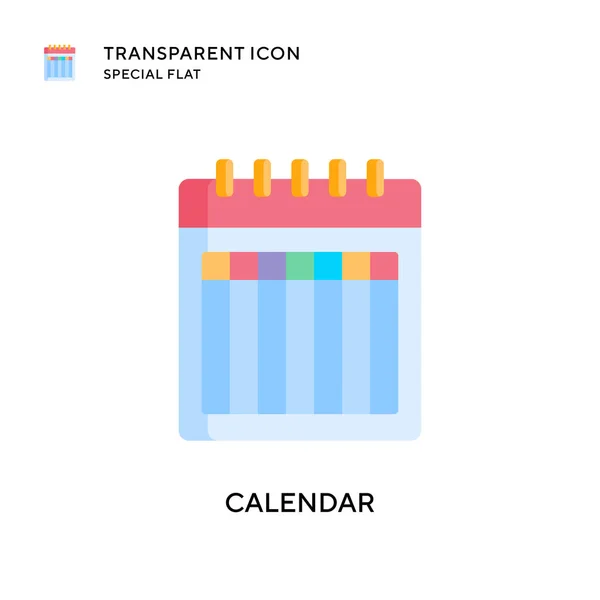 Піктограма Вектора Календаря Ілюстрація Плоского Стилю Вектор Eps — стоковий вектор