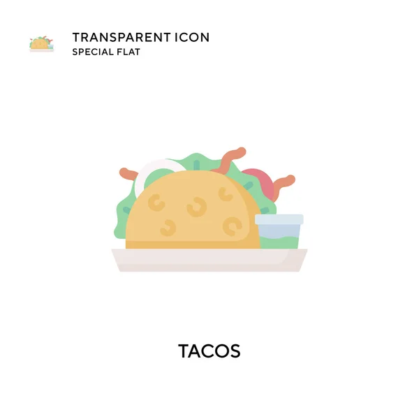 Tacos Vector Icono Ilustración Estilo Plano Eps Vector — Archivo Imágenes Vectoriales