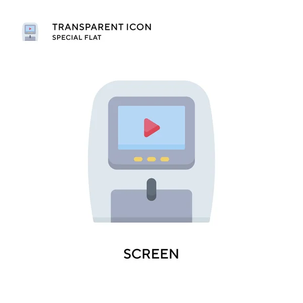 Icône Vectorielle Écran Illustration Style Plat Vecteur Eps — Image vectorielle