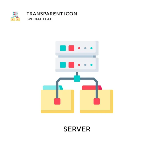 Icône Vectorielle Serveur Illustration Style Plat Vecteur Eps — Image vectorielle