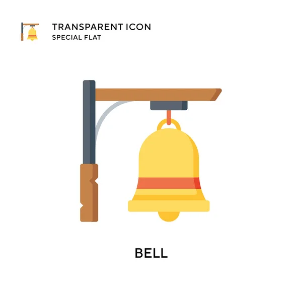 Icône Vectorielle Bell Illustration Style Plat Vecteur Eps — Image vectorielle