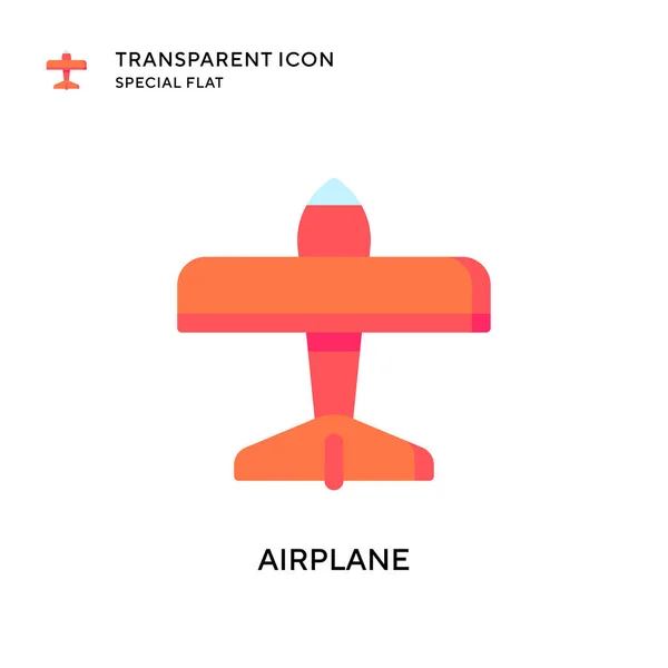 Airplane Vector Icon Flat Style Illustration Eps Vector — Stock Vector