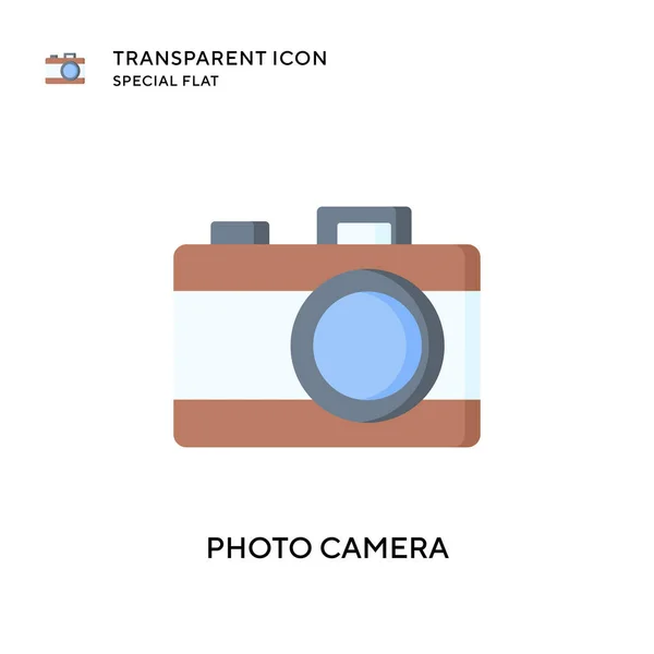 Фотокамера Векторна Піктограма Ілюстрація Плоского Стилю Вектор Eps — стоковий вектор