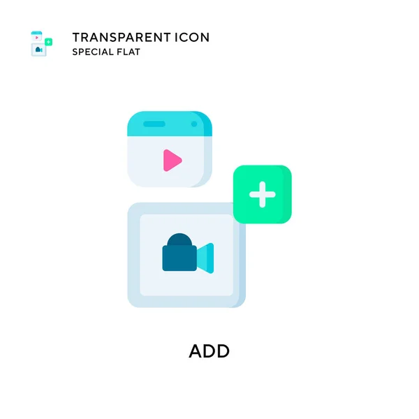 Добавить Векторный Значок Иллюстрация Плоском Стиле Вектор Eps — стоковый вектор