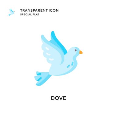 Güvercin vektör simgesi. Düz çizim. EPS 10 vektörü.