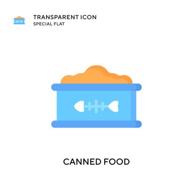 Konserve gıda vektör simgesi. Düz çizim. EPS 10 vektörü.
