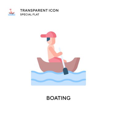 Tekne vektör simgesi. Düz çizim. EPS 10 vektörü.