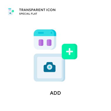 Vektör simgesi ekle. Düz çizim. EPS 10 vektörü.