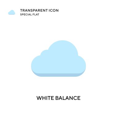 Beyaz denge vektör simgesi. Düz çizim. EPS 10 vektörü.