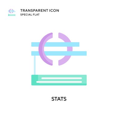 İstatistik vektör simgesi. Düz çizim. EPS 10 vektörü.