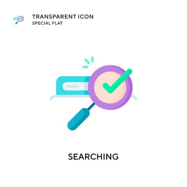 Vektör simgesi aranıyor. Düz çizim. EPS 10 vektörü.