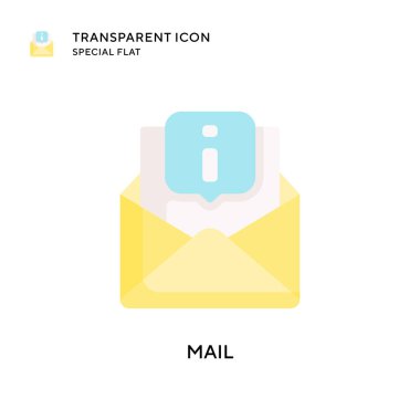 Posta vektör simgesi. Düz çizim. EPS 10 vektörü.