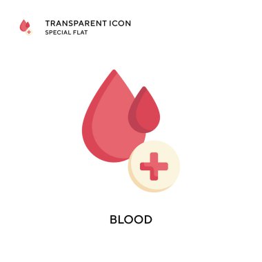 Kan vektör ikonu. Düz çizim. EPS 10 vektörü.