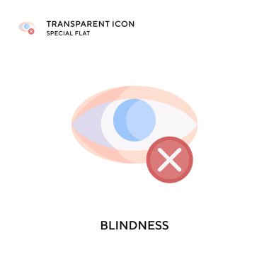 Körlük vektör simgesi. Düz çizim. EPS 10 vektörü.