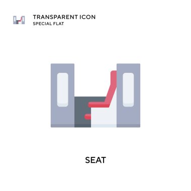 Koltuk vektör simgesi. Düz çizim. EPS 10 vektörü.