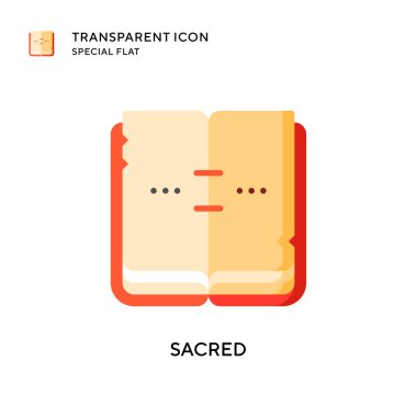 Kutsal vektör simgesi. Düz çizim. EPS 10 vektörü.