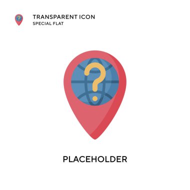 Yer tutucu vektör simgesi. Düz çizim. EPS 10 vektörü.