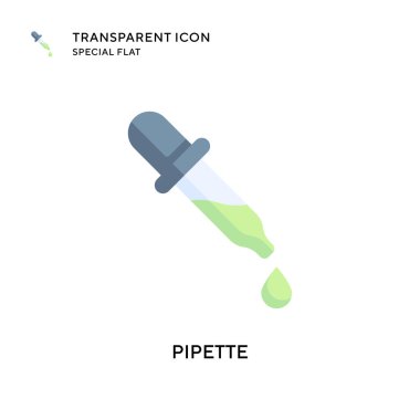 Pipette vektör simgesi. Düz çizim. EPS 10 vektörü.