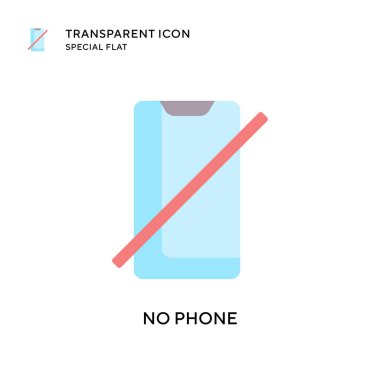 Telefon vektör simgesi yok. Düz çizim. EPS 10 vektörü.