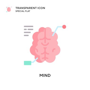 Zihin vektör simgesi. Düz çizim. EPS 10 vektörü.