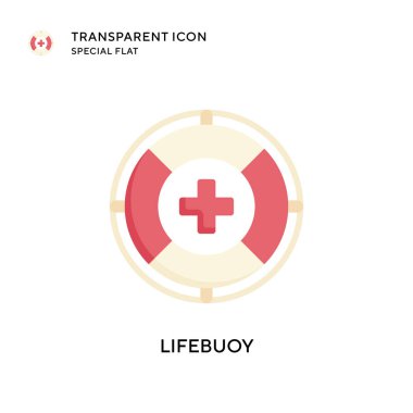Lifebuoy vektör simgesi. Düz çizim. EPS 10 vektörü.