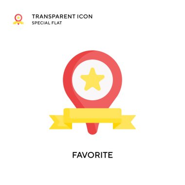 Favori vektör simgesi. Düz çizim. EPS 10 vektörü.