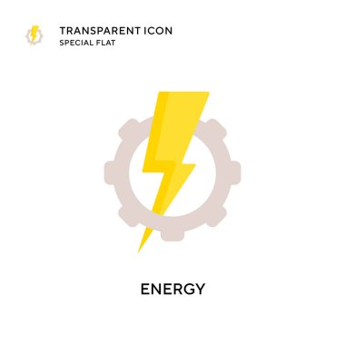 Enerji vektör simgesi. Düz çizim. EPS 10 vektörü.