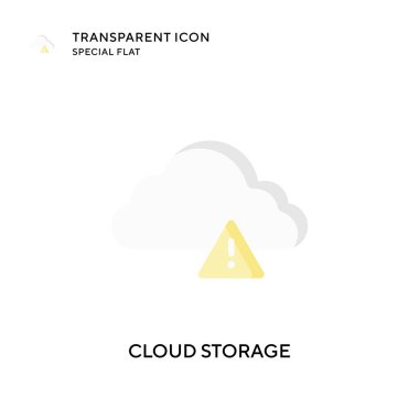 Bulut depolama vektör simgesi. Düz çizim. EPS 10 vektörü.