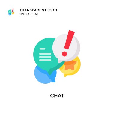 Sohbet vektörü simgesi. Düz çizim. EPS 10 vektörü.