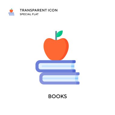 Kitap vektör simgesi. Düz çizim. EPS 10 vektörü.