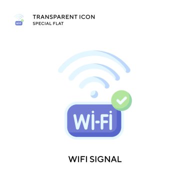 Wifi vektör simgesi sinyali. Düz çizim. EPS 10 vektörü.