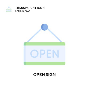 İşaret vektör simgesini aç. Düz çizim. EPS 10 vektörü.