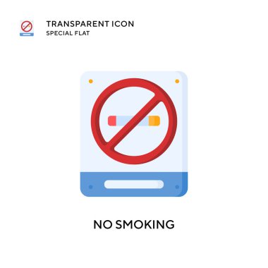 Dumanı tüten vektör simgesi yok. Düz çizim. EPS 10 vektörü.