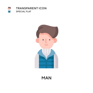 İnsan vektör simgesi. Düz çizim. EPS 10 vektörü.