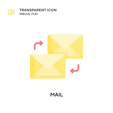 Posta vektör simgesi. Düz çizim. EPS 10 vektörü.