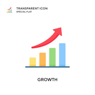 Büyüme vektör simgesi. Düz çizim. EPS 10 vektörü.