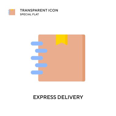 Teslimat vektör simgesini ekspres. Düz çizim. EPS 10 vektörü.