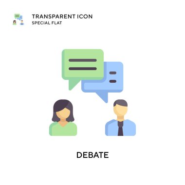 Tartışma vektörü simgesi. Düz çizim. EPS 10 vektörü.
