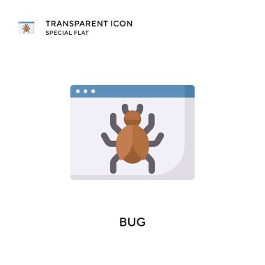 Böcek vektör simgesi. Düz çizim. EPS 10 vektörü.