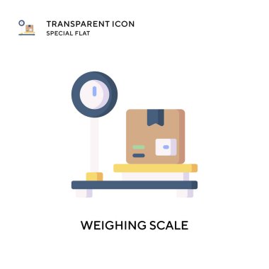 Ağırlık ölçekli vektör simgesi. Düz çizim. EPS 10 vektörü.